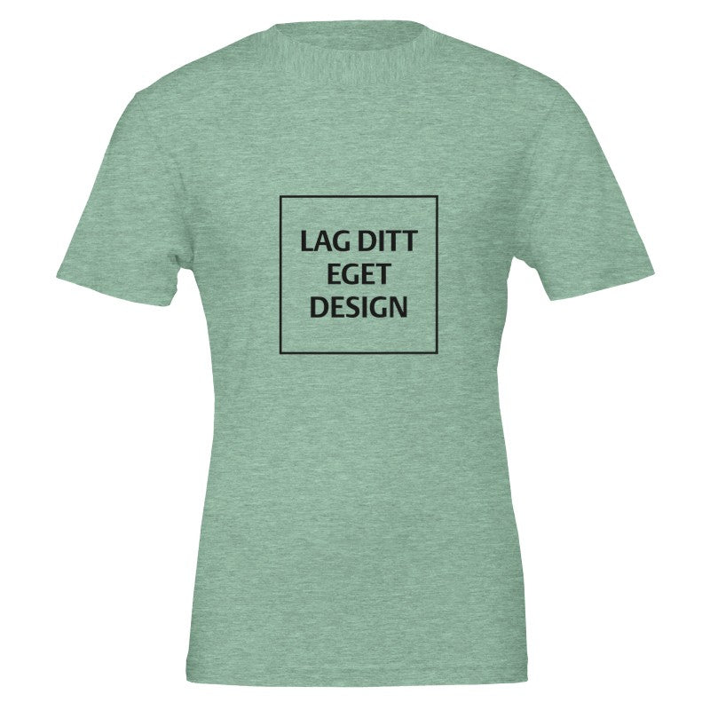 Premium unisex-t-shirt med rund hals | Designa din egen med eget tryck