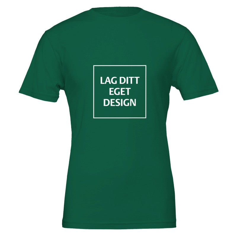 Premium unisex-t-shirt med rund hals | Designa din egen med eget tryck