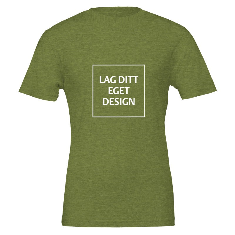 Premium unisex-t-shirt med rund hals | Designa din egen med eget tryck