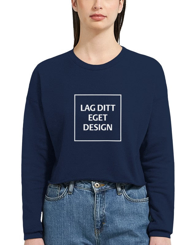 Designa din egen cropped sweatshirt för damer | personlig tröja med tryck