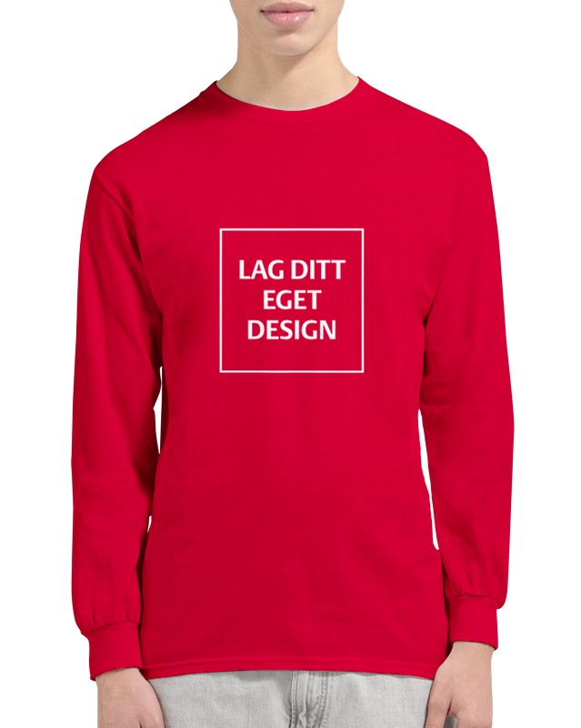 Klassisk långärmad T-shirt med eget tryck – designa din personliga stil