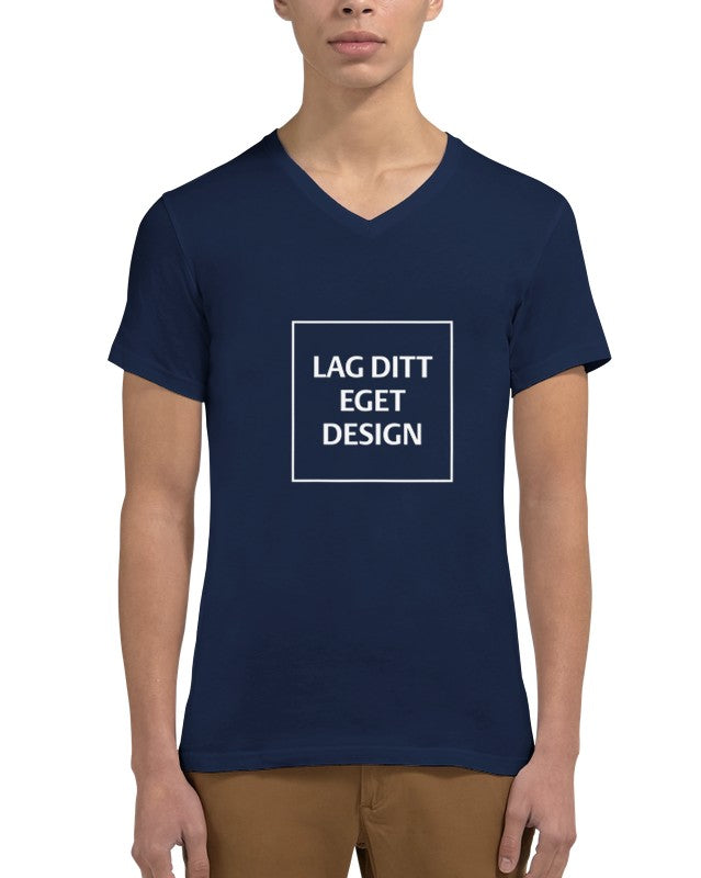Designa din egen premium unisex-t-shirt med V-ringning och eget tryck