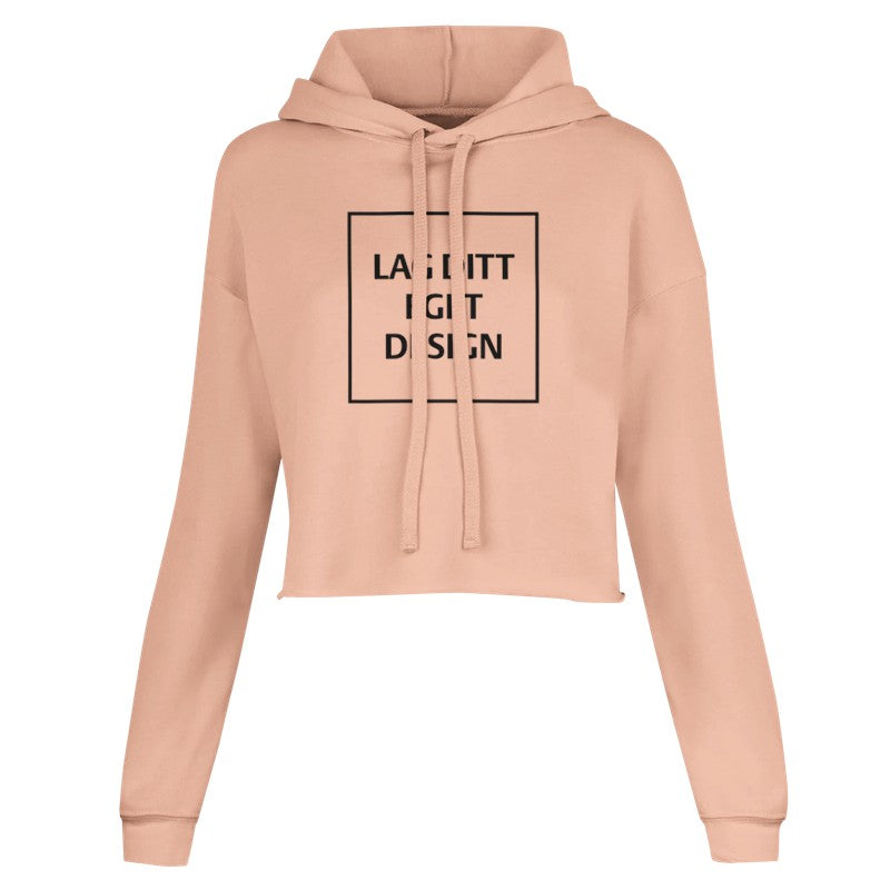 Kort damhoodie med eget tryck | Skapa din unika stil