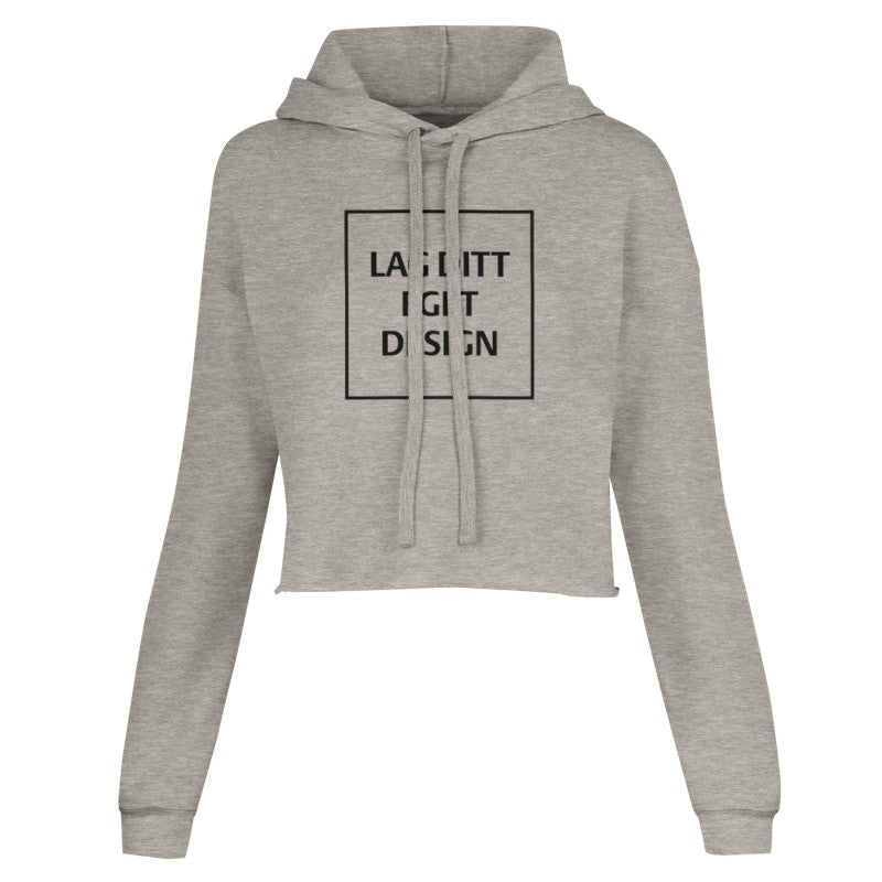 Kort damhoodie med eget tryck | Skapa din unika stil
