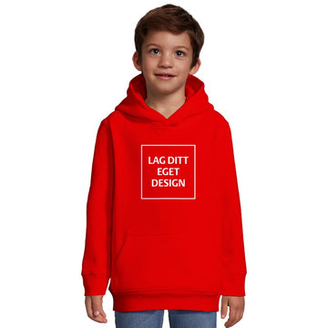 Bekväm Huvtröja för Barn med Eget Tryck | Varm Fleece med Känguruficka