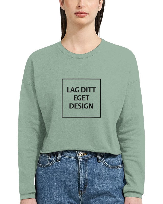 Designa din egen cropped sweatshirt för damer | personlig tröja med tryck
