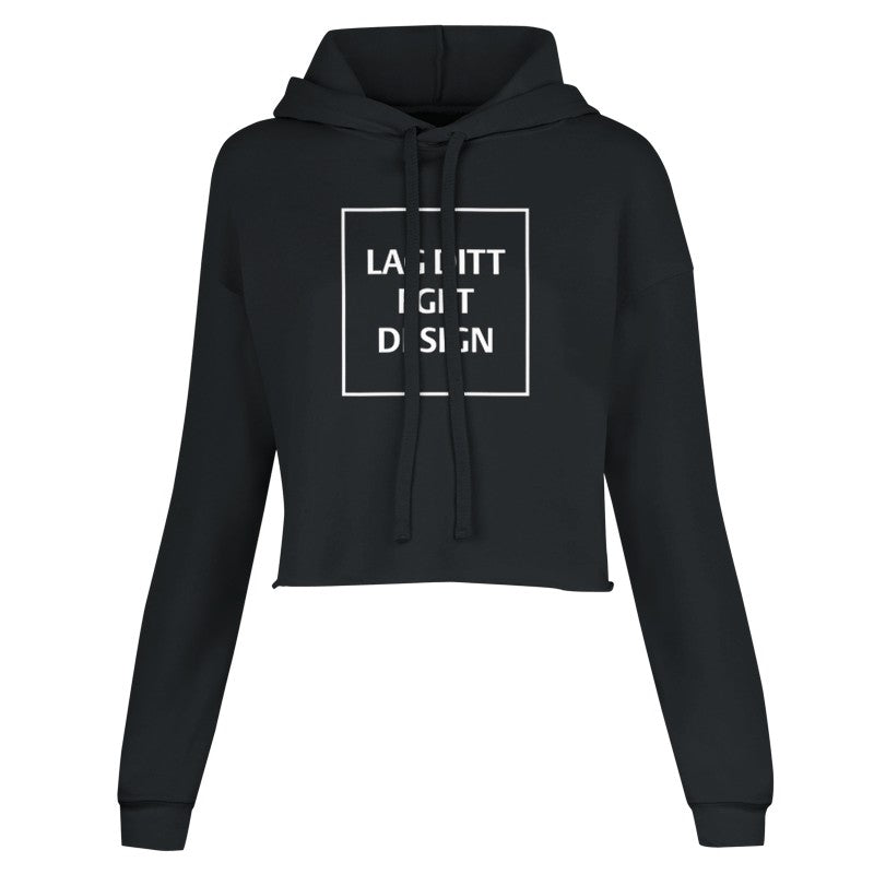 Kort damhoodie med eget tryck | Skapa din unika stil