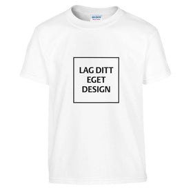 Klassisk Barnt-shirt med Eget Tryck | Slitstark Bomull