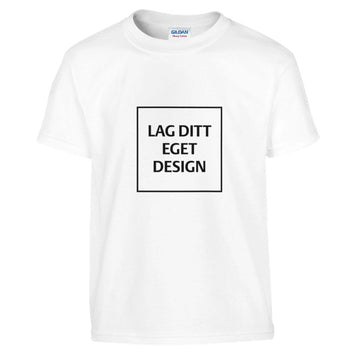 Klassisk Barnt-shirt med Eget Tryck | Slitstark Bomull