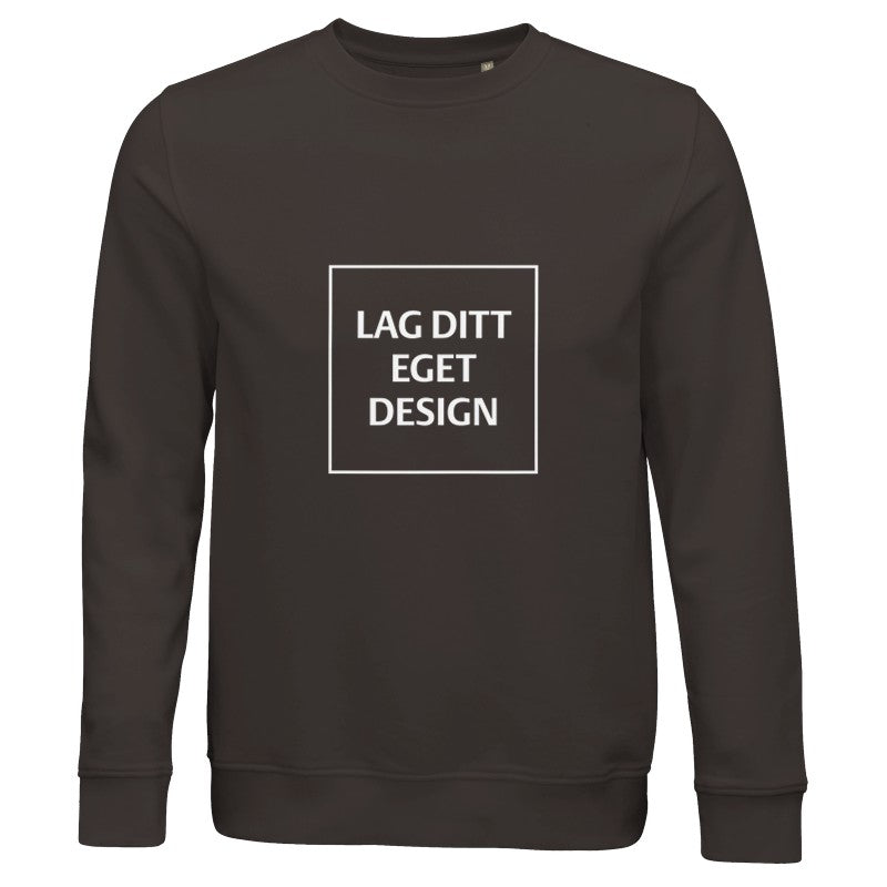 Ekologisk unisex-tröja med eget tryck | Designa din egen sweatshirt med rund hals