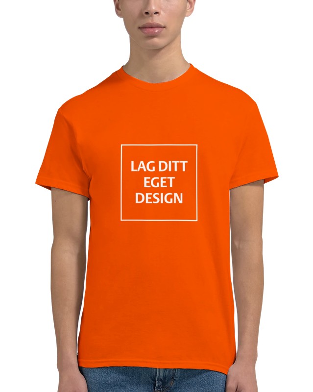 Designa din egen t-shirt med tryck | Robust unisextröja med rund hals