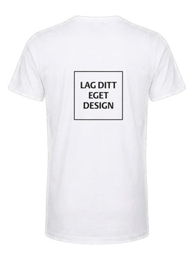 Designa din egen unisex-t-shirt med V-ringning och eget tryck