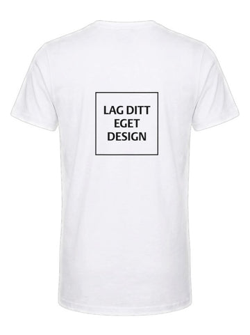 Designa din egen unisex-t-shirt med V-ringning och eget tryck