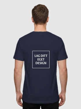 Designa din egen unisex-t-shirt med V-ringning och eget tryck