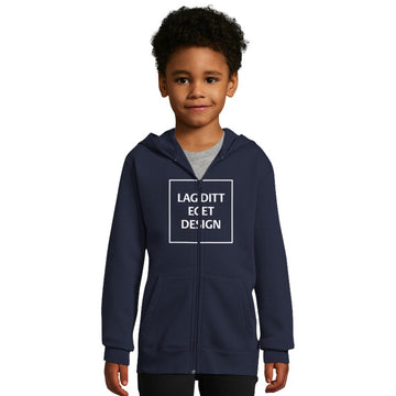 Huvjacka för Barn med Dragkedja och Eget Tryck | Mjuk Zip Hoodie