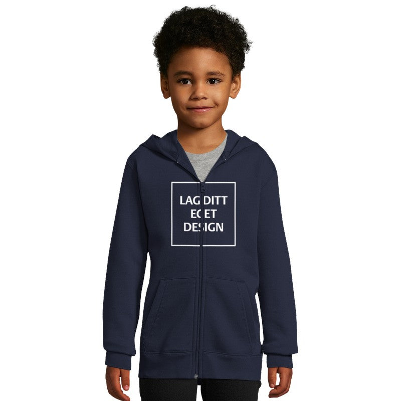 Huvjacka för Barn med Dragkedja och Eget Tryck | Mjuk Zip Hoodie
