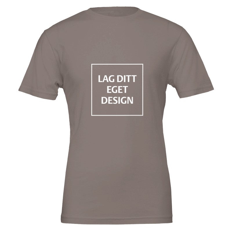 Premium unisex-t-shirt med rund hals | Designa din egen med eget tryck