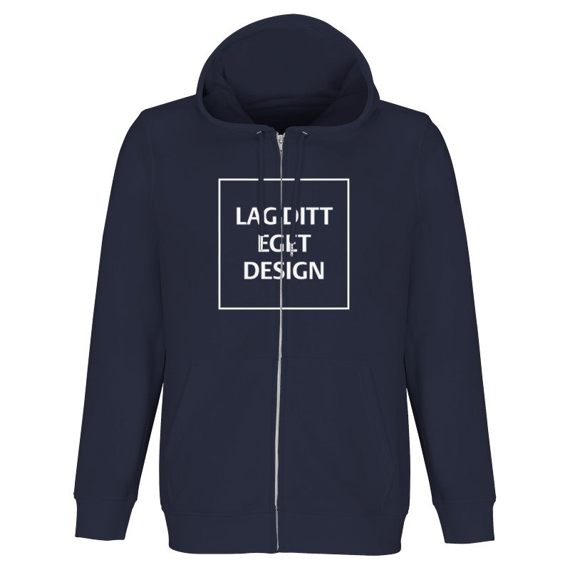 Ekologisk hoodie med dragkedja och eget tryck | Unisexhoodie med dragkedja