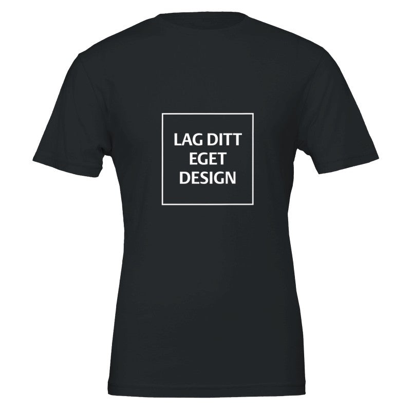 Premium unisex-t-shirt med rund hals | Designa din egen med eget tryck