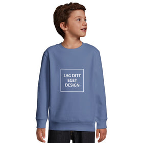 Klassisk Barntröja med Eget Tryck | Varm Sweatshirt i Bomullsblandning
