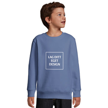 Klassisk Barntröja med Eget Tryck | Varm Sweatshirt i Bomullsblandning