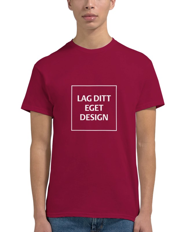 Designa din egen t-shirt med tryck | Robust unisextröja med rund hals