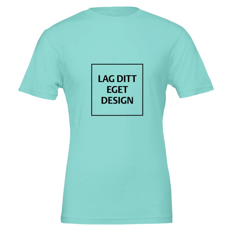 Premium unisex-t-shirt med rund hals | Designa din egen med eget tryck