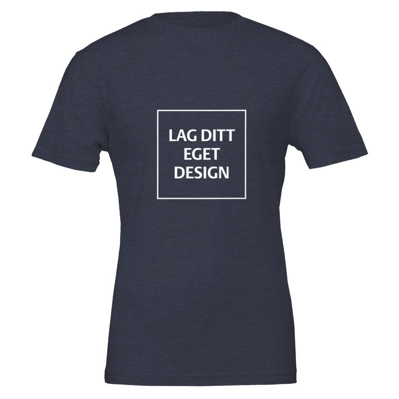 Premium unisex-t-shirt med rund hals | Designa din egen med eget tryck