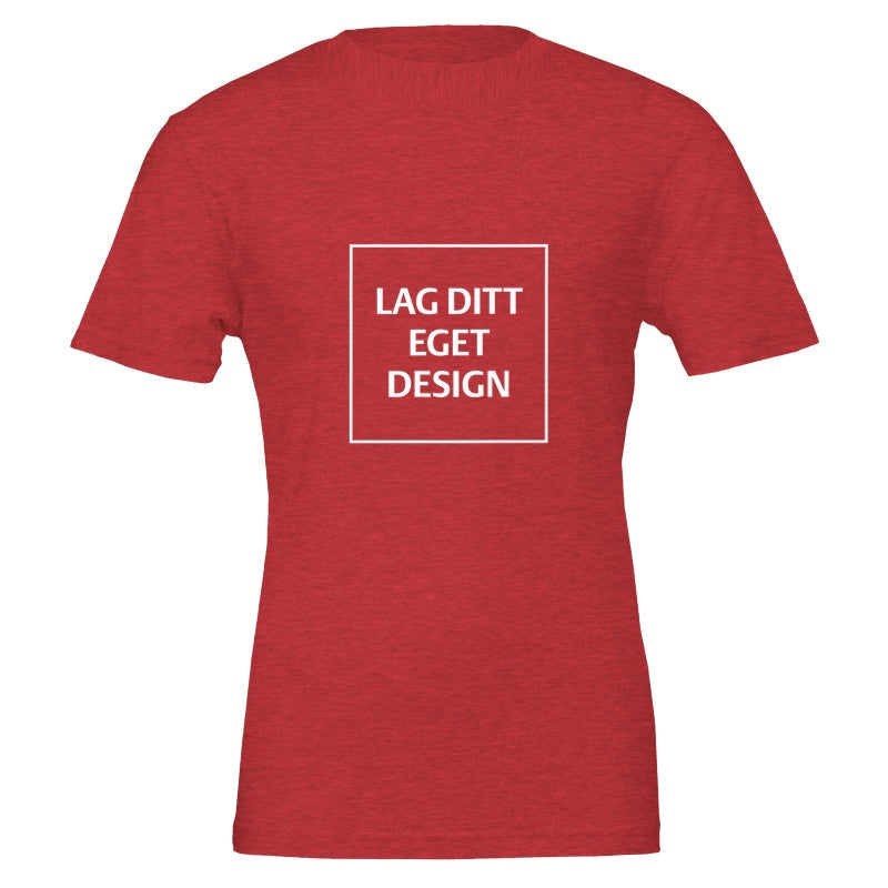 Premium unisex-t-shirt med rund hals | Designa din egen med eget tryck