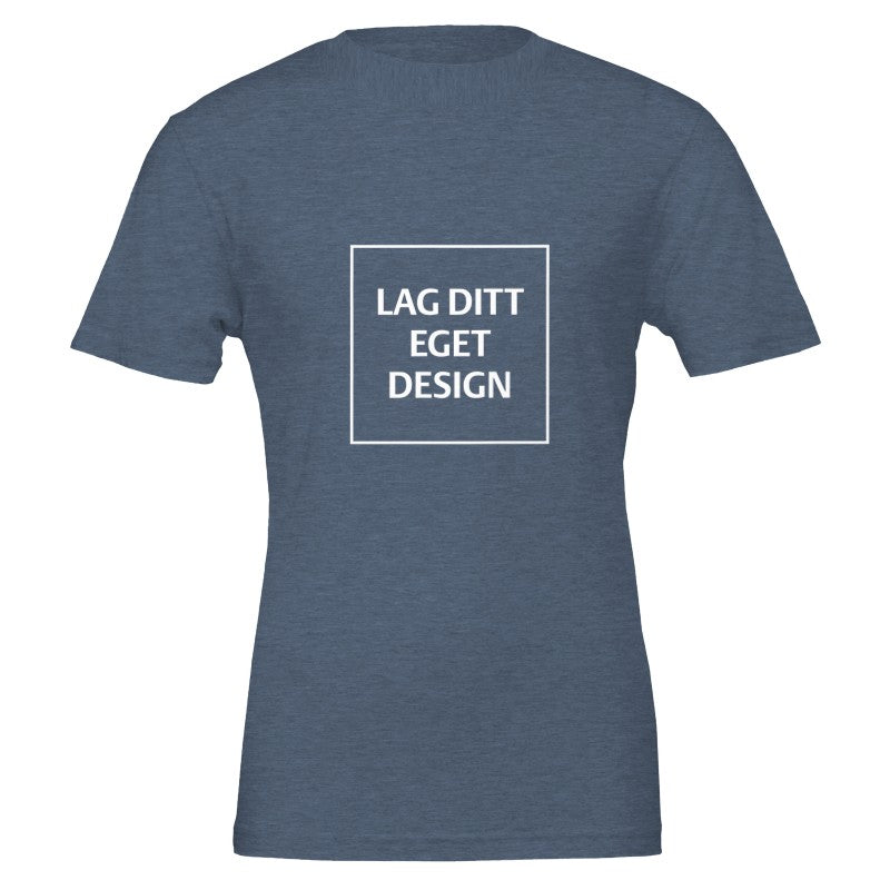 Premium unisex-t-shirt med rund hals | Designa din egen med eget tryck