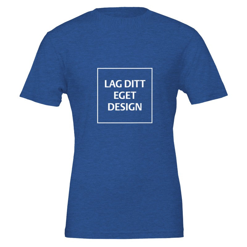 Premium unisex-t-shirt med rund hals | Designa din egen med eget tryck