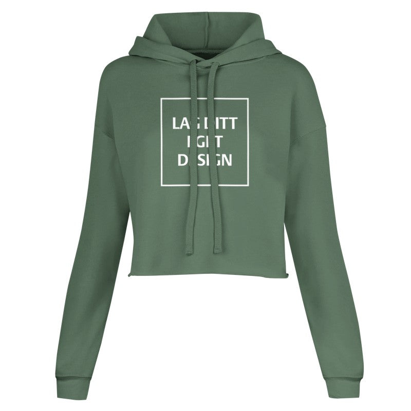 Kort damhoodie med eget tryck | Skapa din unika stil