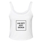 Mikroribbet Singlet for Dame med Eget Trykk | Dyp Utringning