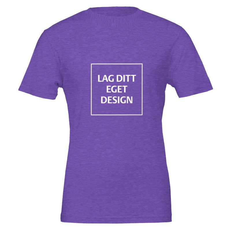 Premium unisex-t-shirt med rund hals | Designa din egen med eget tryck