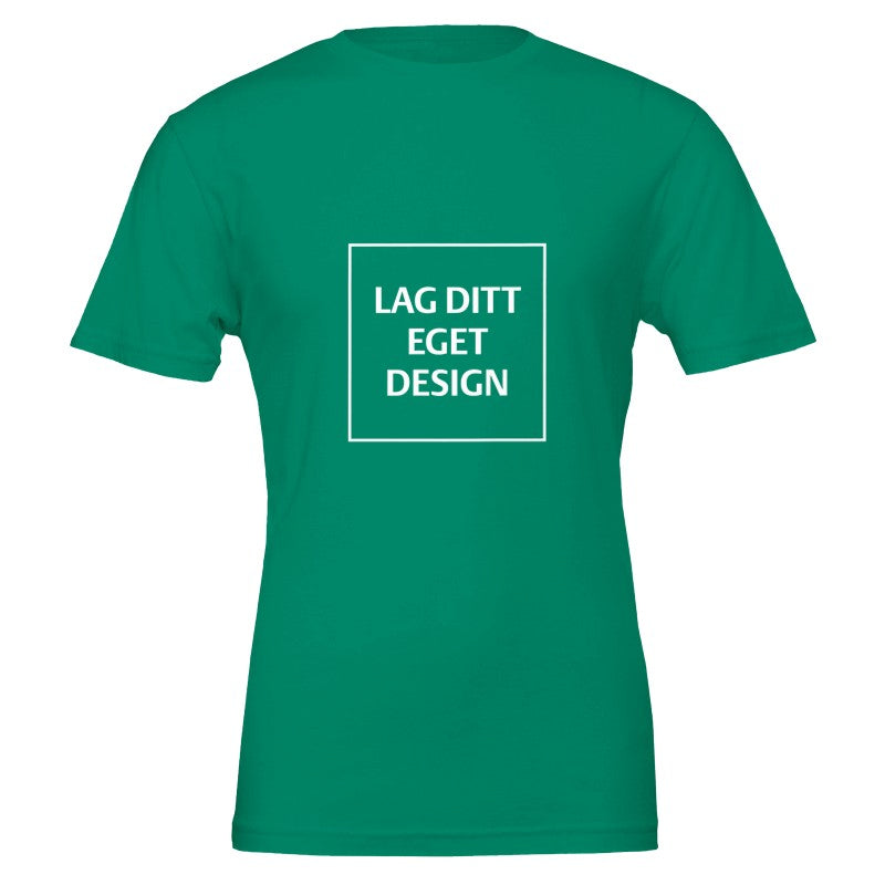 Premium unisex-t-shirt med rund hals | Designa din egen med eget tryck