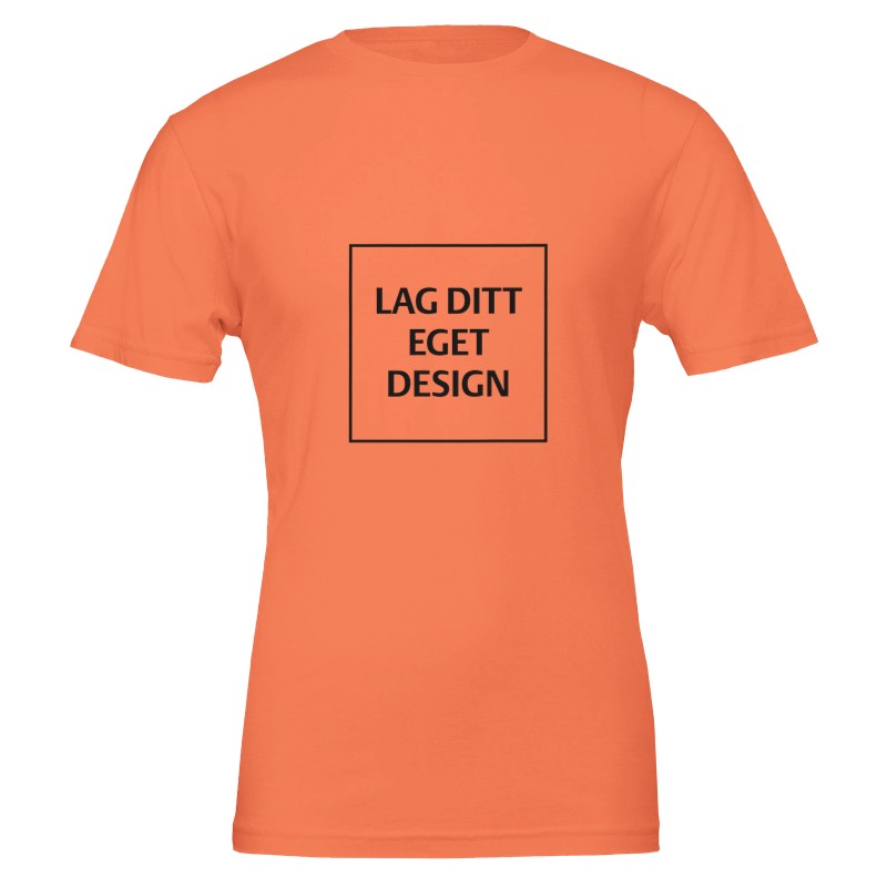 Premium unisex-t-shirt med rund hals | Designa din egen med eget tryck