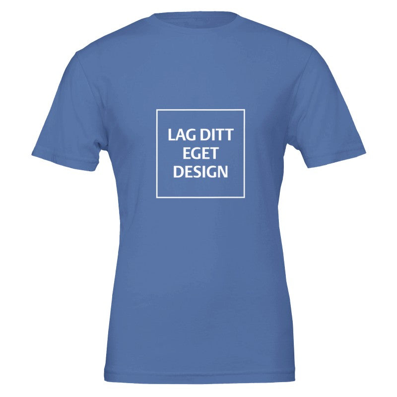 Premium unisex-t-shirt med rund hals | Designa din egen med eget tryck