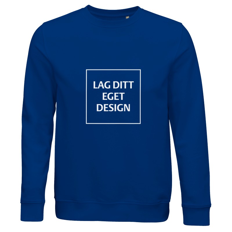 Ekologisk unisex-tröja med eget tryck | Designa din egen sweatshirt med rund hals