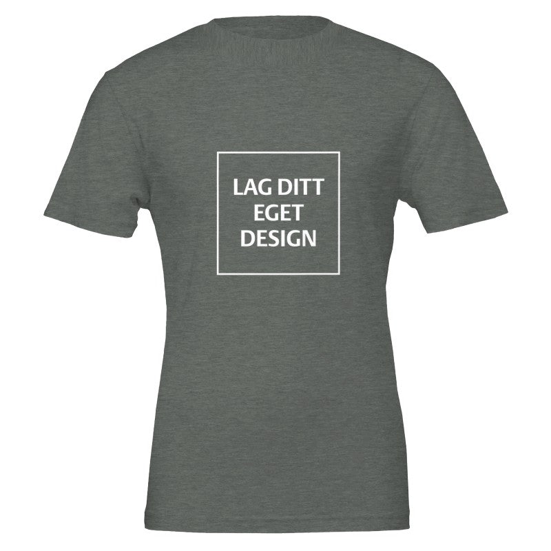 Premium unisex-t-shirt med rund hals | Designa din egen med eget tryck