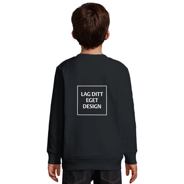 Klassisk Barntröja med Eget Tryck | Varm Sweatshirt i Bomullsblandning