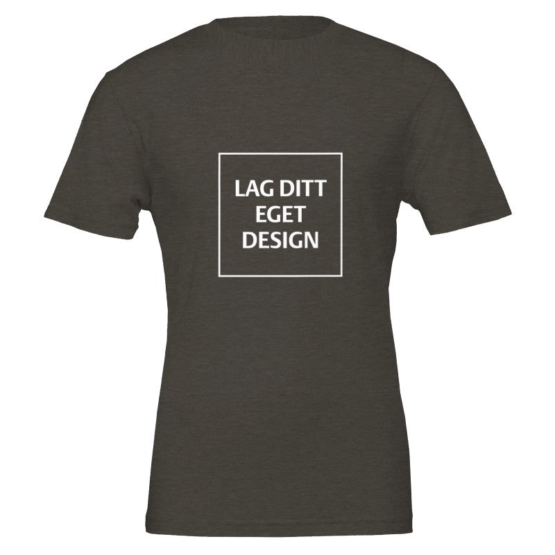 Premium unisex-t-shirt med rund hals | Designa din egen med eget tryck