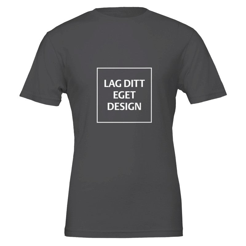 Premium unisex-t-shirt med rund hals | Designa din egen med eget tryck