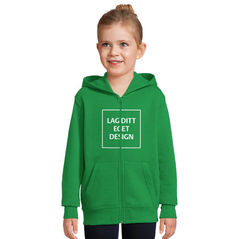 Huvjacka för Barn med Dragkedja och Eget Tryck | Mjuk Zip Hoodie