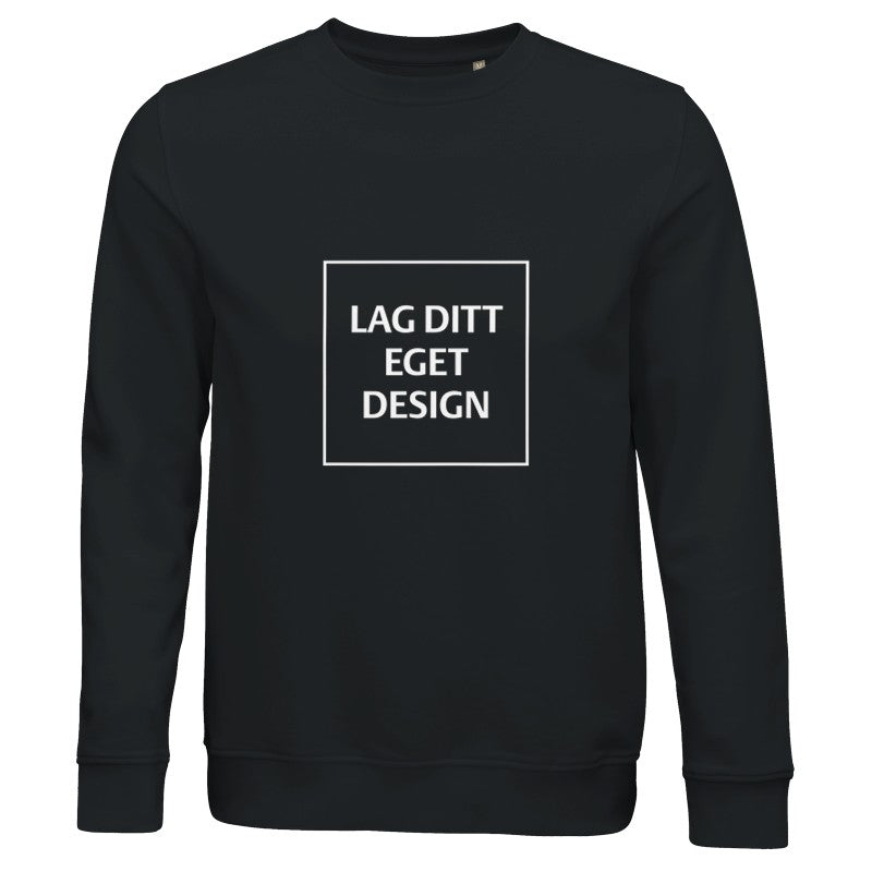 Ekologisk unisex-tröja med eget tryck | Designa din egen sweatshirt med rund hals