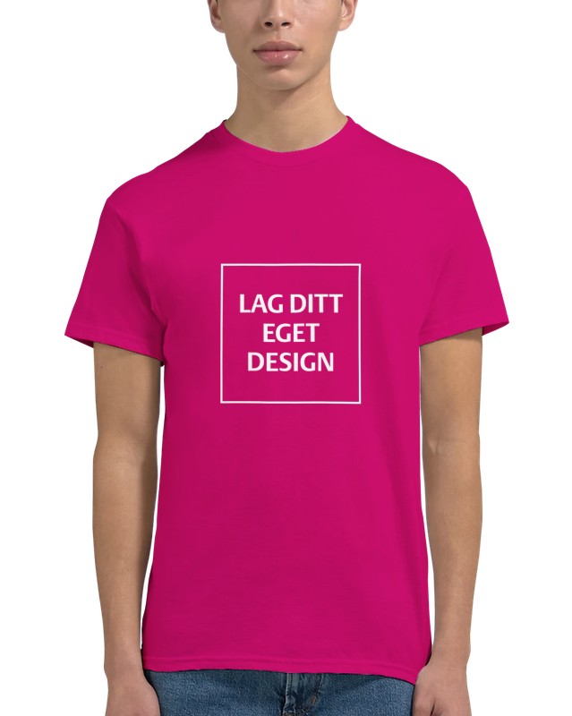 Designa din egen t-shirt med tryck | Robust unisextröja med rund hals
