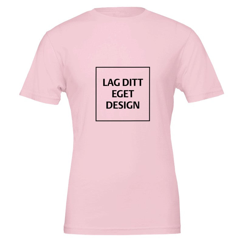 Premium unisex-t-shirt med rund hals | Designa din egen med eget tryck