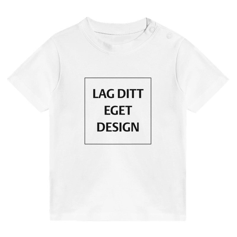 Myk Baby T-skjorte med Rund Hals og Eget Trykk