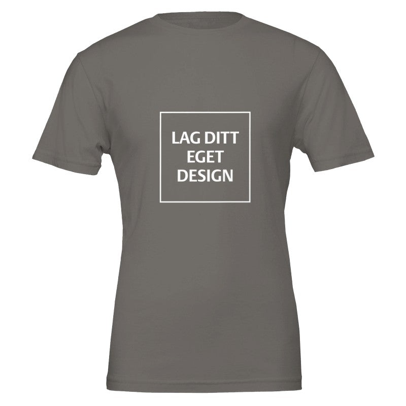 Premium unisex-t-shirt med rund hals | Designa din egen med eget tryck
