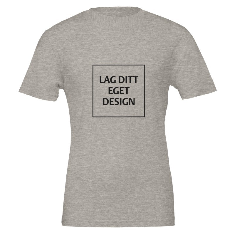 Premium unisex-t-shirt med rund hals | Designa din egen med eget tryck