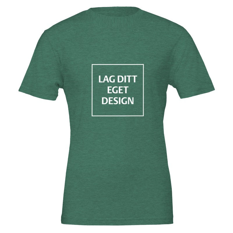 Premium unisex-t-shirt med rund hals | Designa din egen med eget tryck